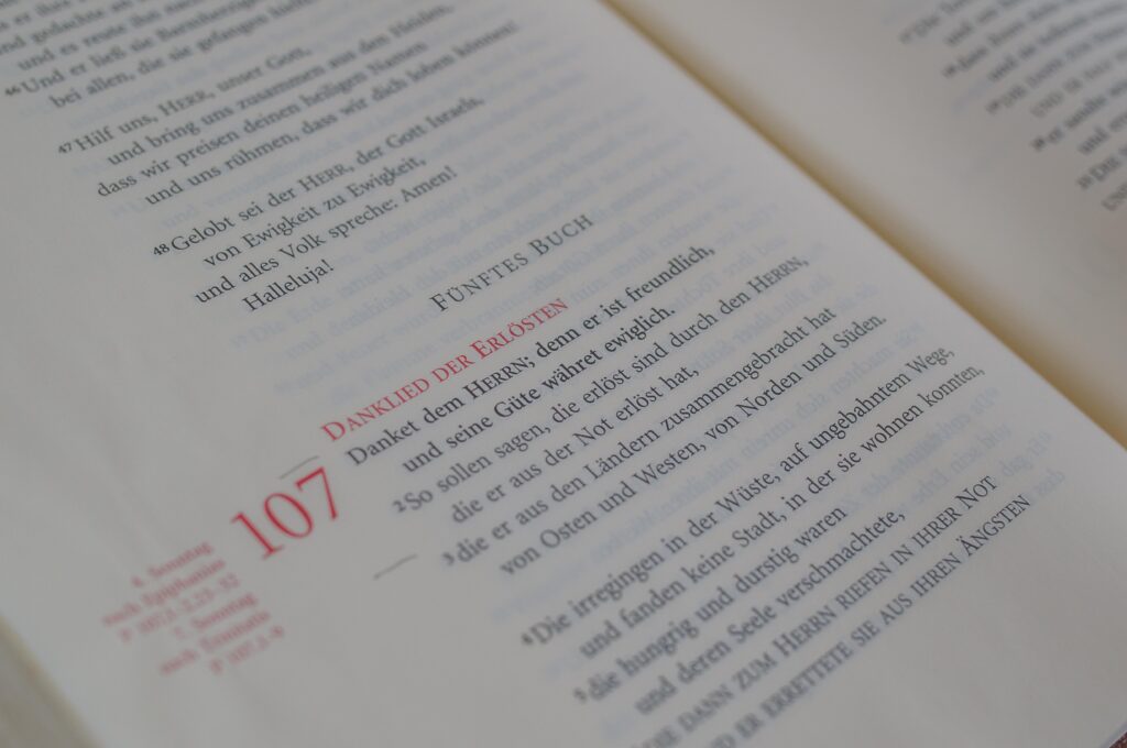 Bibeltext Nahaufnahme