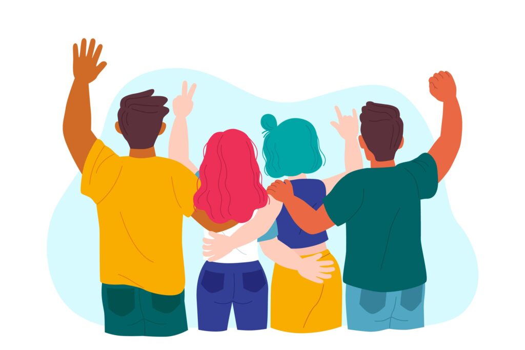 Illustriertes Bild einer Menschengruppe, Designed by Freepik